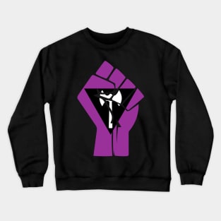 Black Lives Matter Fist Labrys Lesbian Flag LGBT Crewneck Sweatshirt